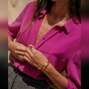 Sezane Ann 100% Silk Shirt